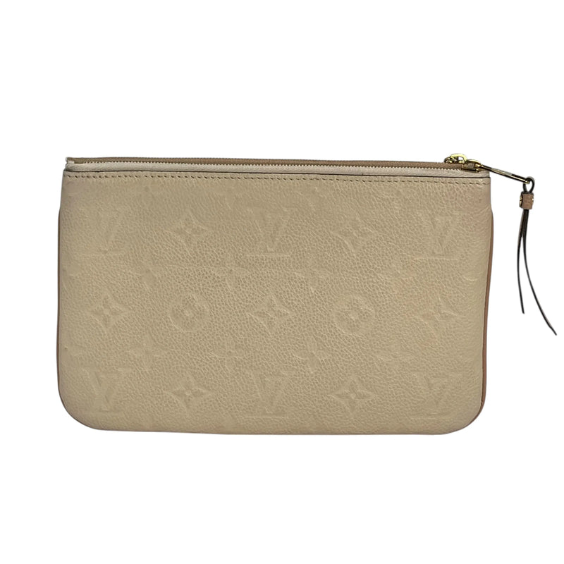 Louis Vuitton ポシェット ダブルジップ モノグラム アンプラント チェーンショルダーバッグ - ベージュ × クリーム