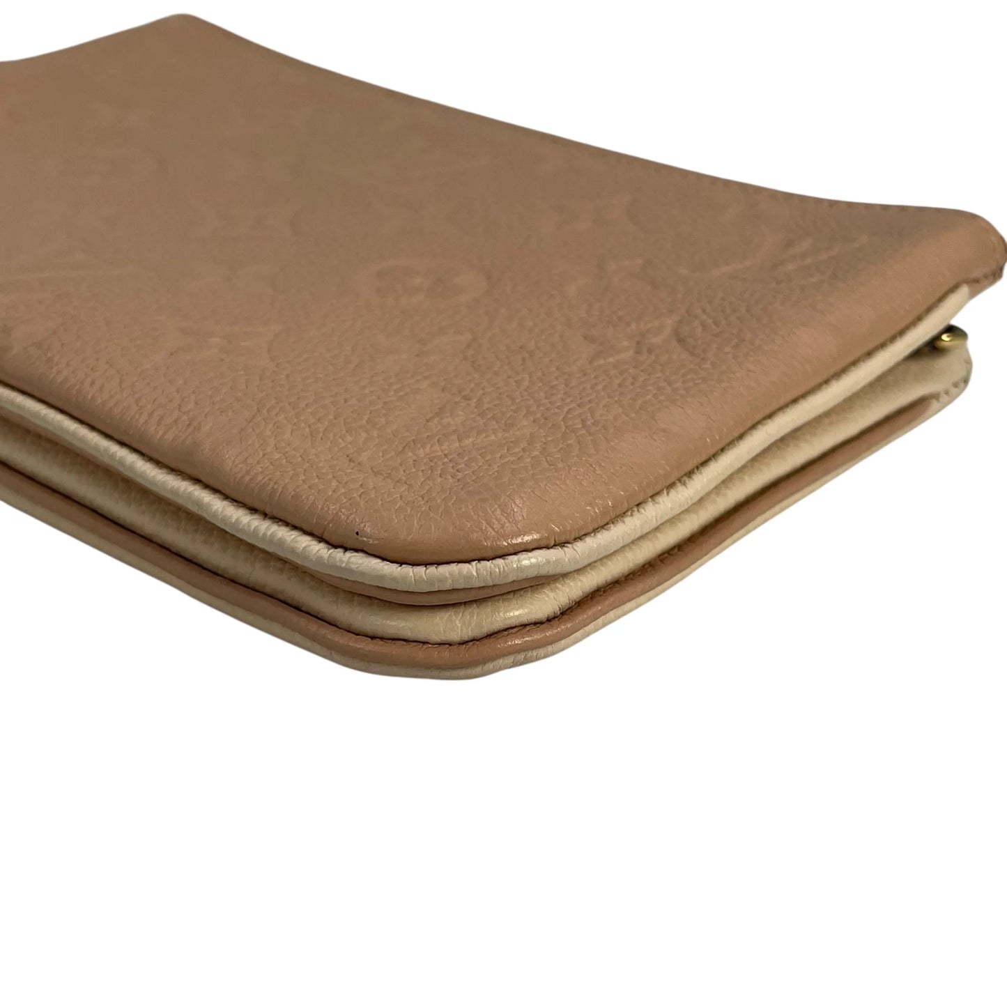 Louis Vuitton ポシェット ダブルジップ モノグラム アンプラント チェーンショルダーバッグ - ベージュ × クリーム