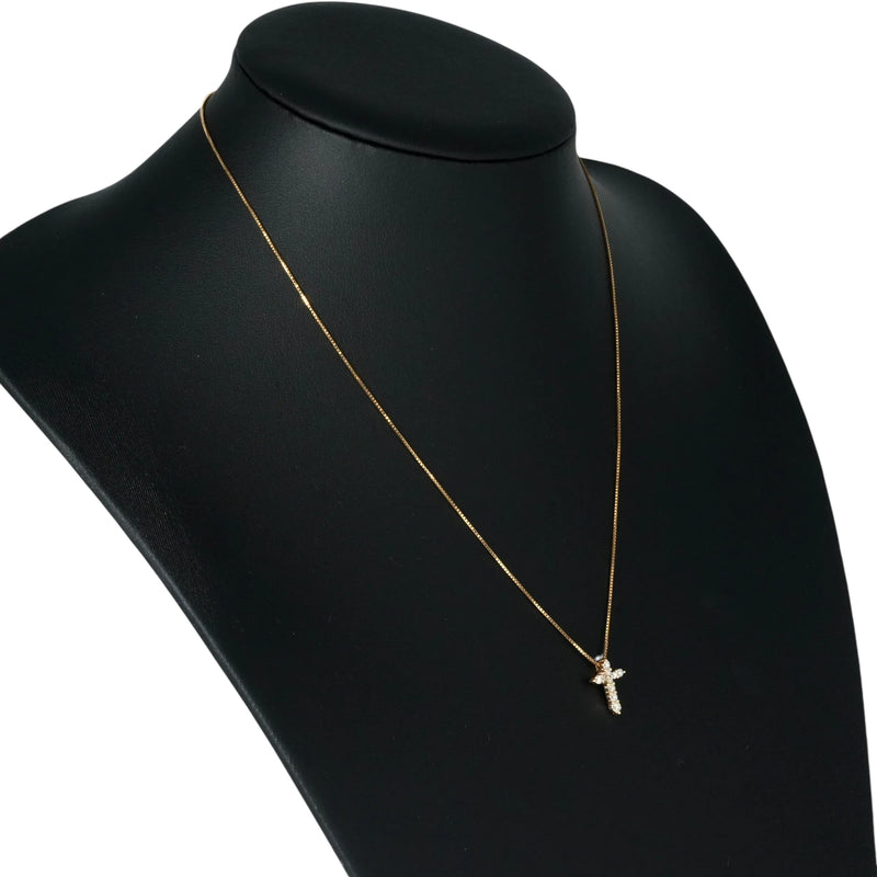 クロスペンダント ネックレス ダイヤモンド0.30ct - 18K