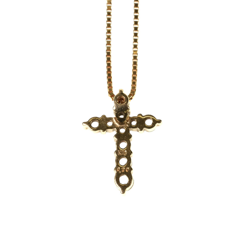 クロスペンダント ネックレス ダイヤモンド0.30ct - 18K