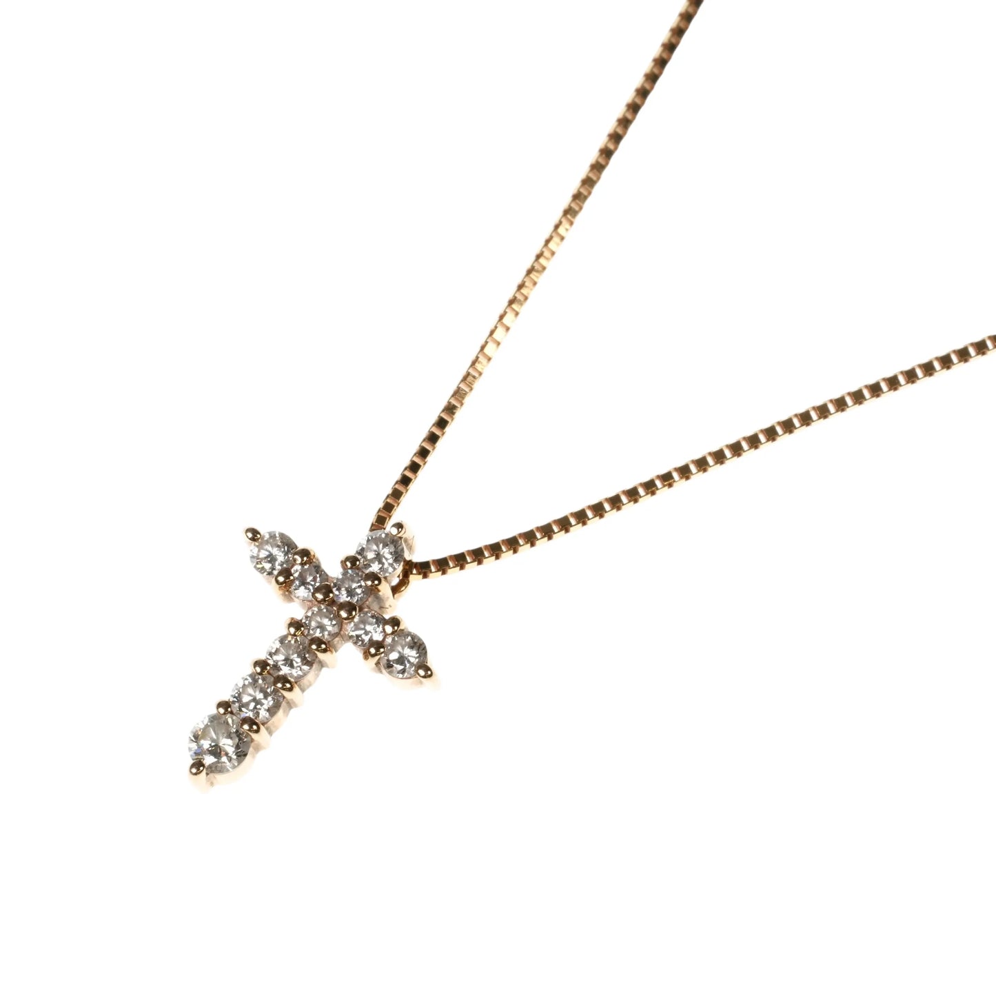 クロスペンダント ネックレス ダイヤモンド0.30ct - 18K
