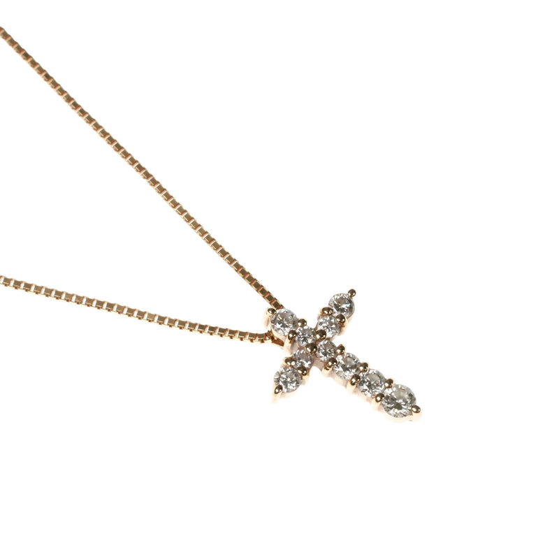 クロスペンダント ネックレス ダイヤモンド0.30ct - 18K