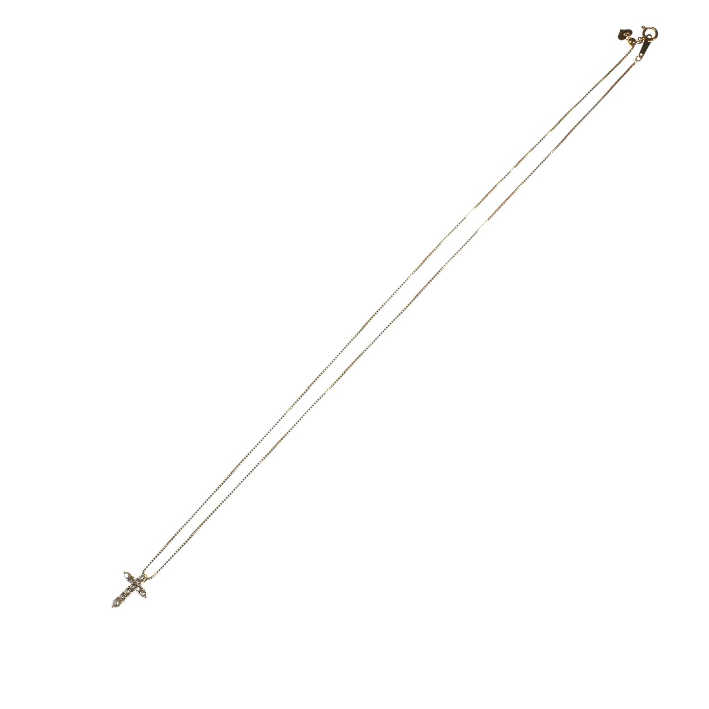 クロスペンダント ネックレス ダイヤモンド0.30ct - 18K