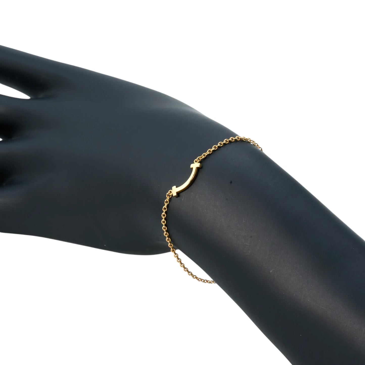 Tiffany & Co Tスマイル ミニ ブレスレット ジュエリー - 18KPG