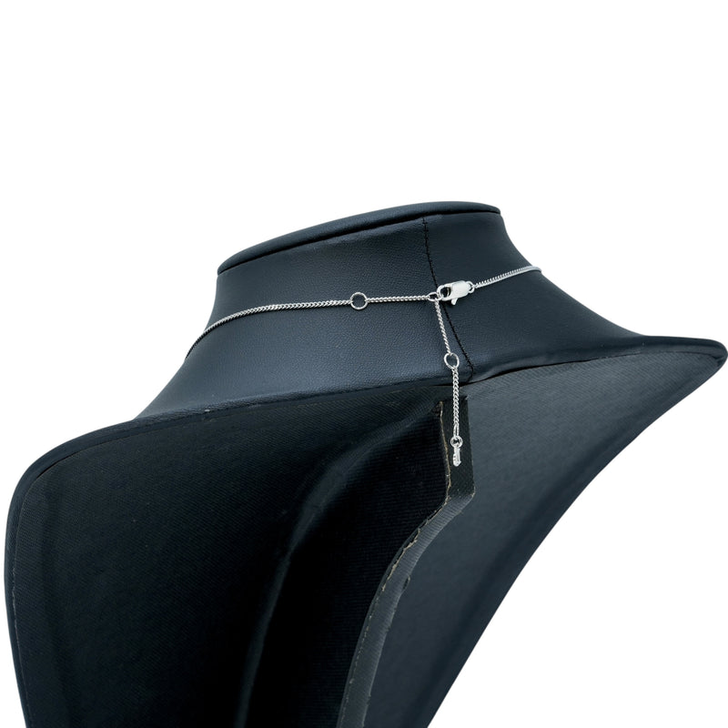 Dior Rhinestone Heart Playing Card Necklace - Metal 