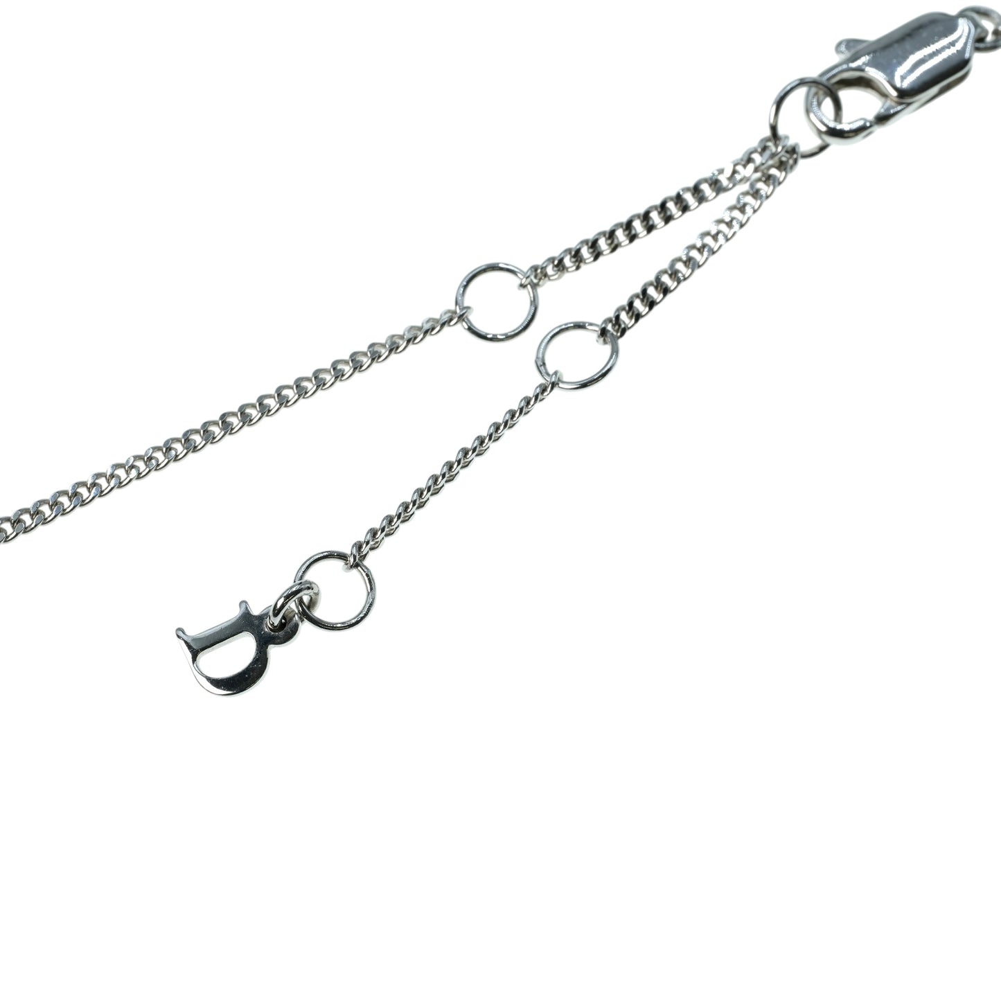 Dior Rhinestone Heart Playing Card Necklace - Metal 