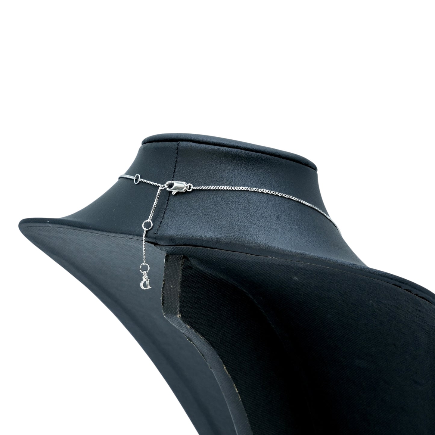 Dior Rhinestone Heart Playing Card Necklace - Metal 