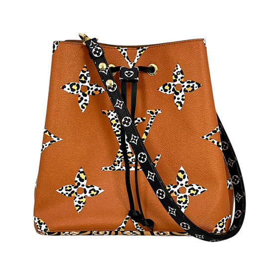 Louis Vuitton NeoNoe Camel Monogram Giant Jungle Shoulder Bag - Orange 