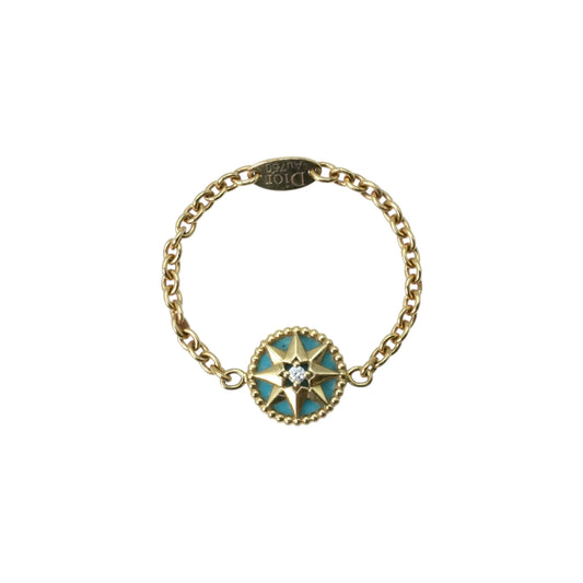 Dior Rose Des Vents Ring, 1PD, Turquoise, 18K Yellow Gold 