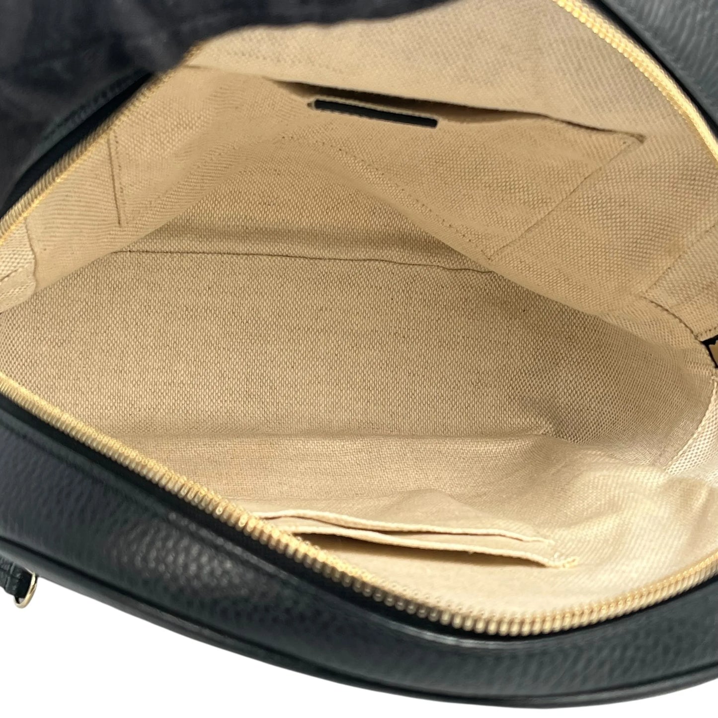 GUCCI Soho Leather Chain Backpack - Black 