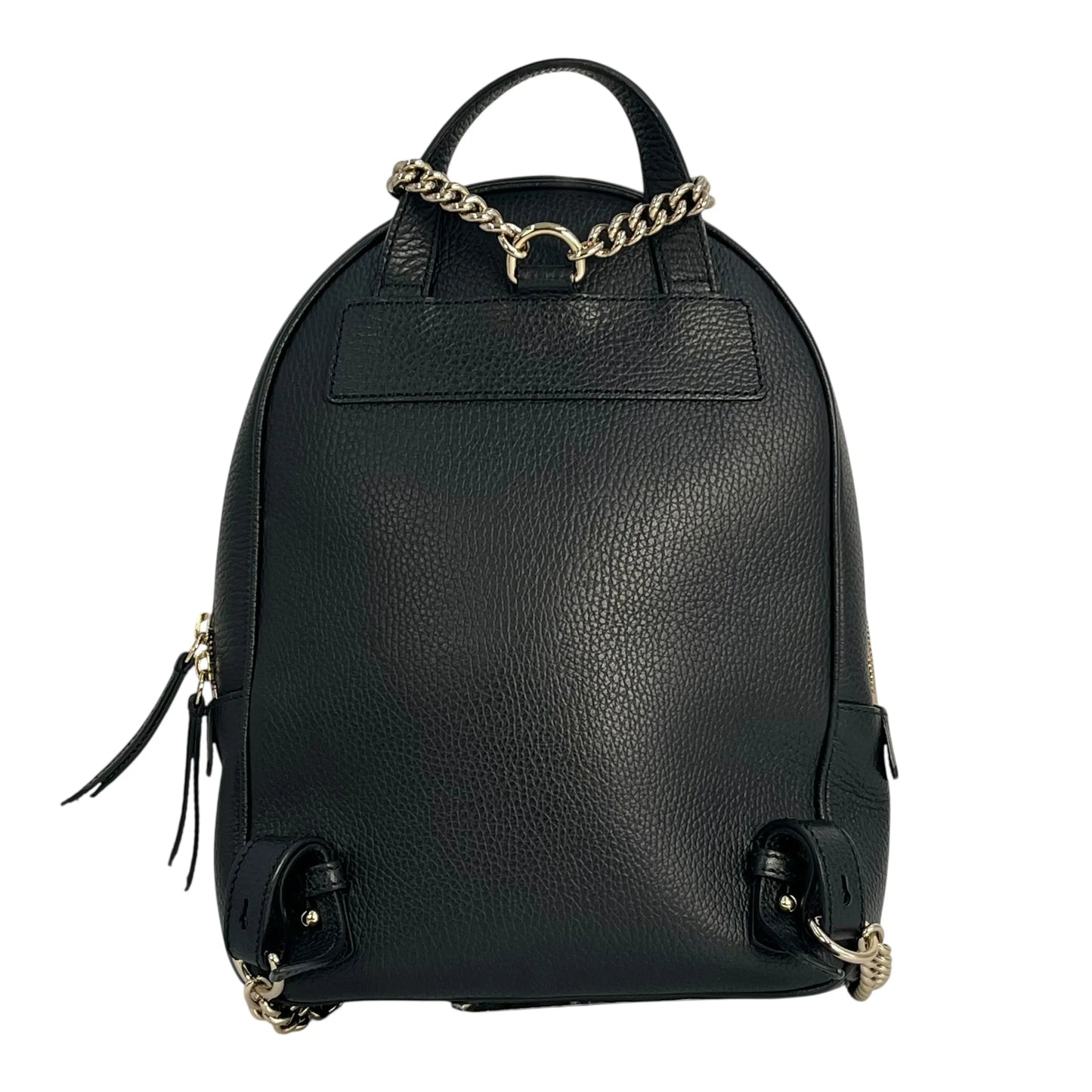 GUCCI Soho Leather Chain Backpack - Black 