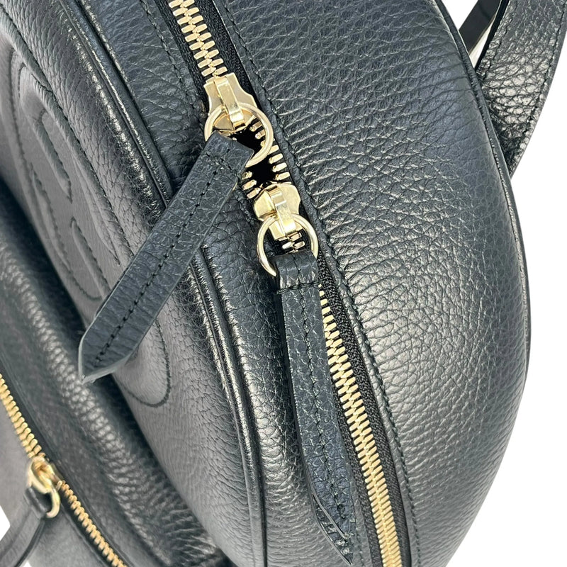 GUCCI Soho Leather Chain Backpack - Black 