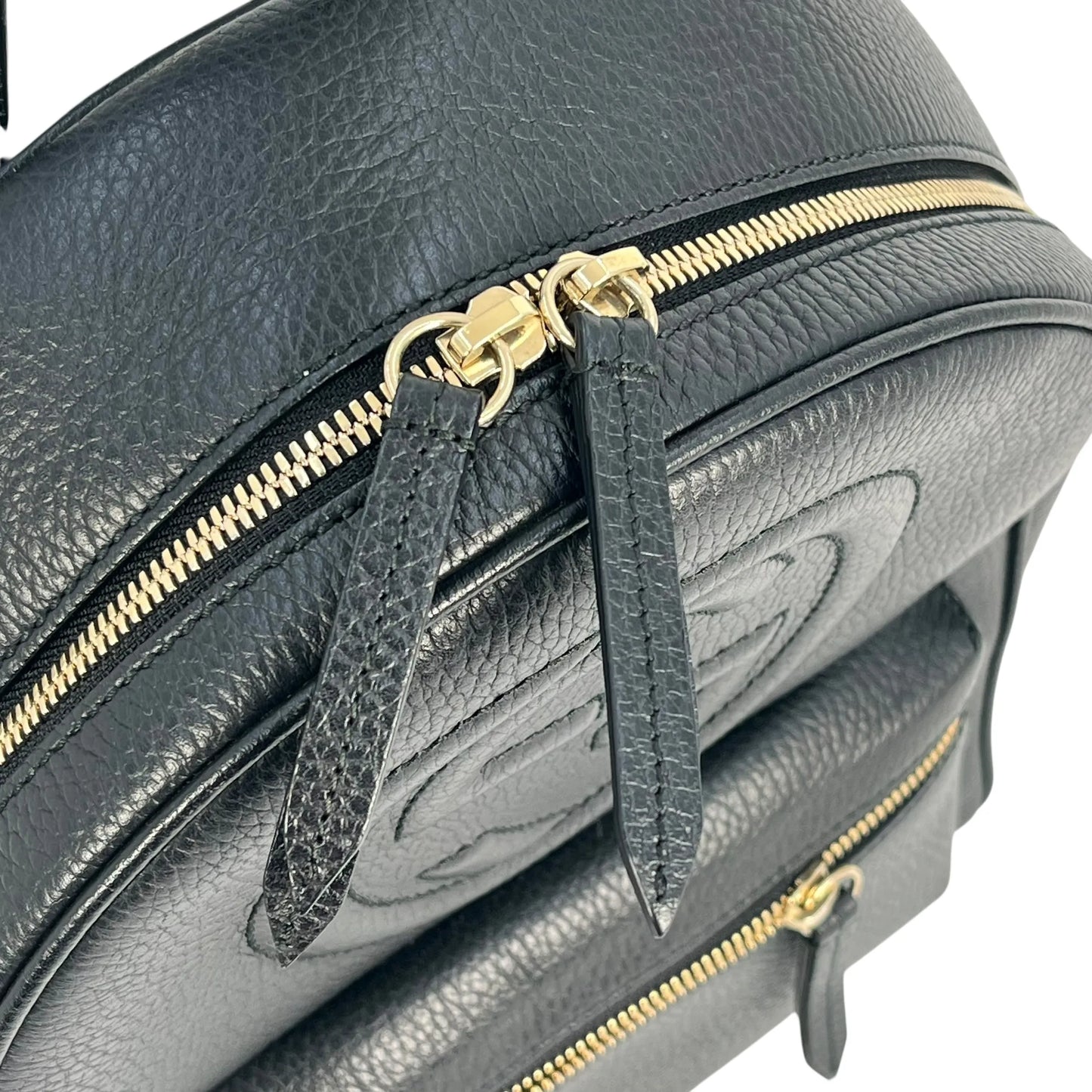 GUCCI Soho Leather Chain Backpack - Black 