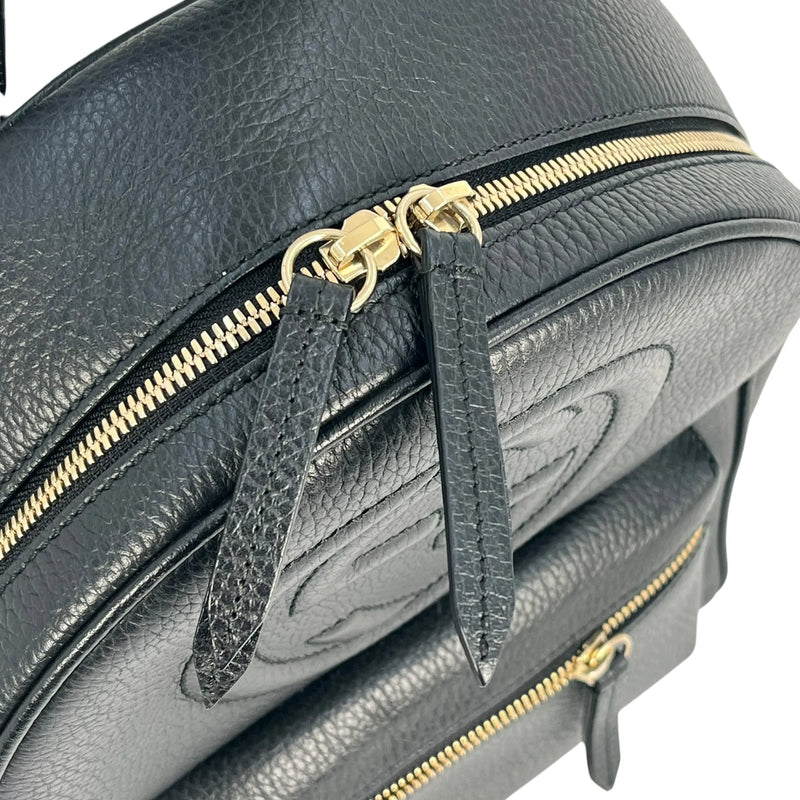 GUCCI Soho Leather Chain Backpack - Black 