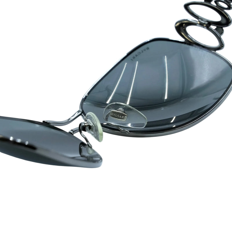 BVLGARI Rhinestone Sunglasses - Silver Frame - 32588 