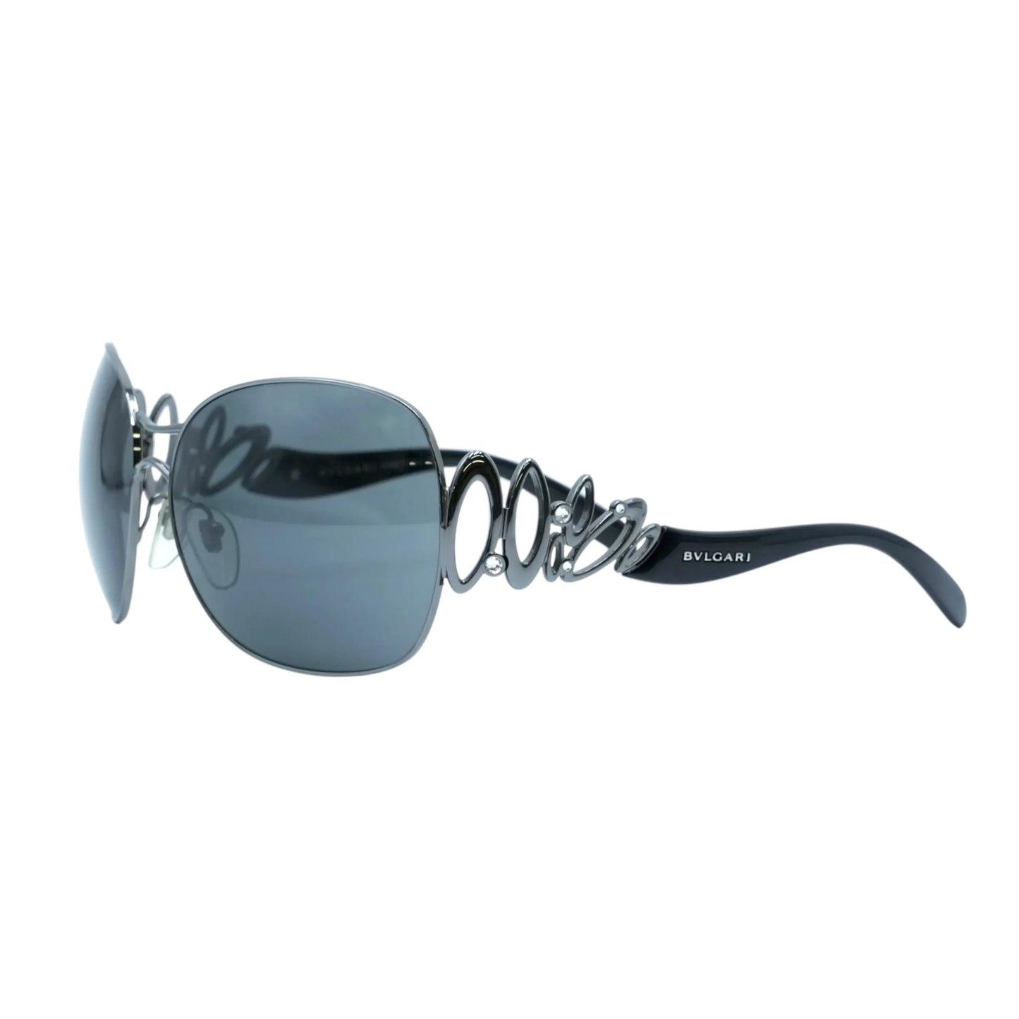 BVLGARI Rhinestone Sunglasses - Silver Frame - 32588 