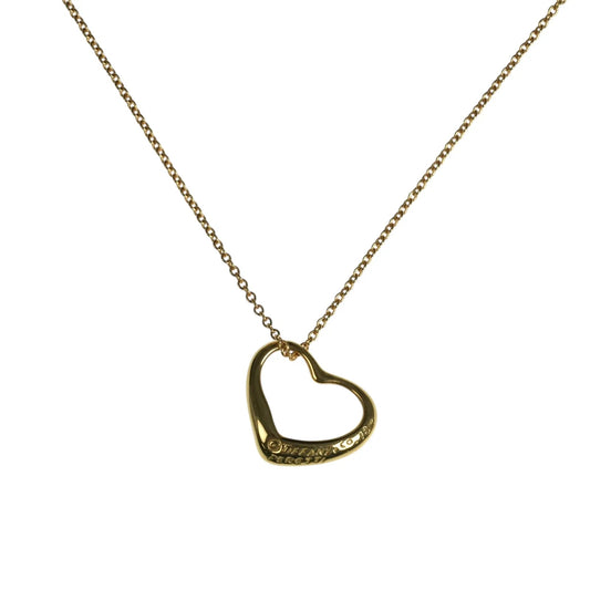 Tiffany Open Heart Mini Necklace - 18K Yellow Gold 