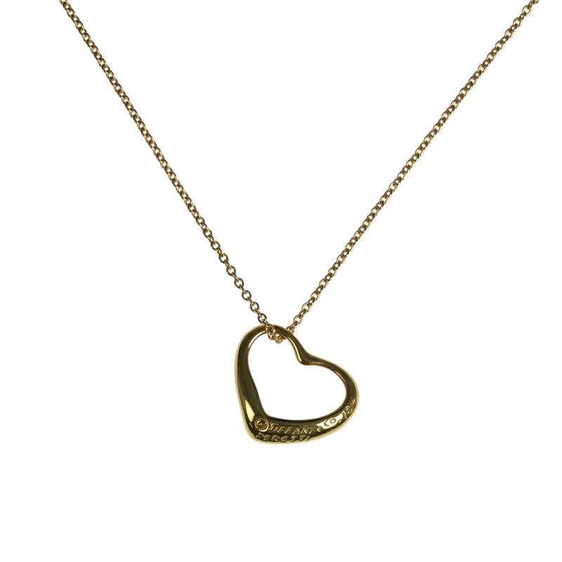 Tiffany Open Heart Mini Necklace - 18K Yellow Gold 