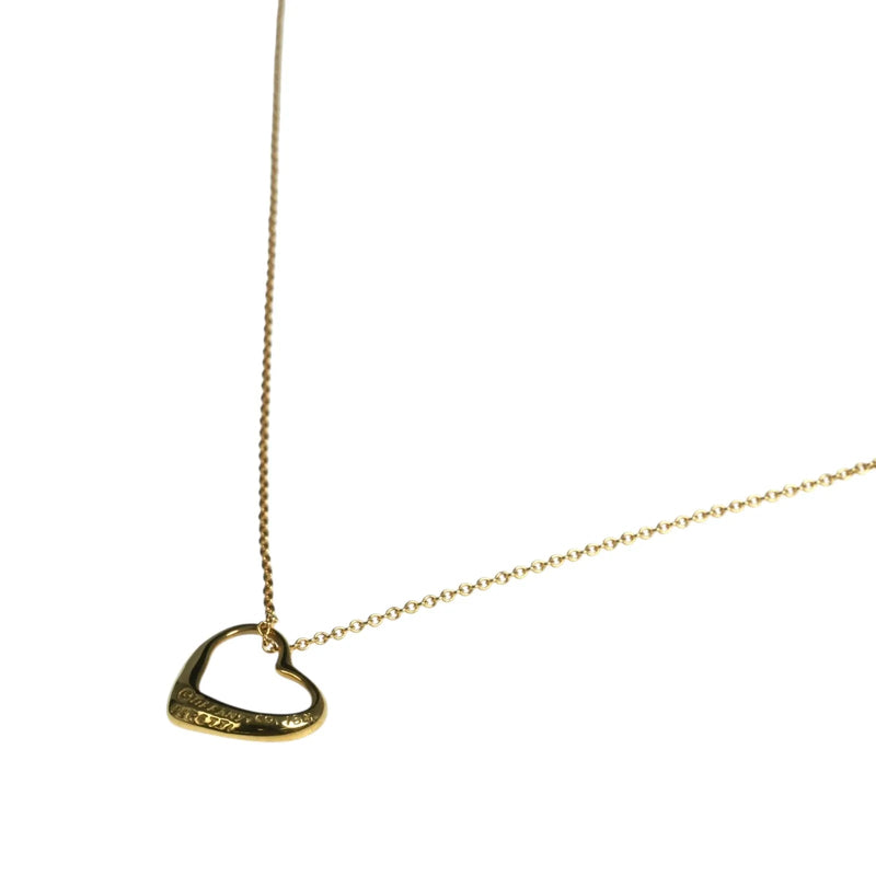 Tiffany Open Heart Mini Necklace - 18K Yellow Gold 