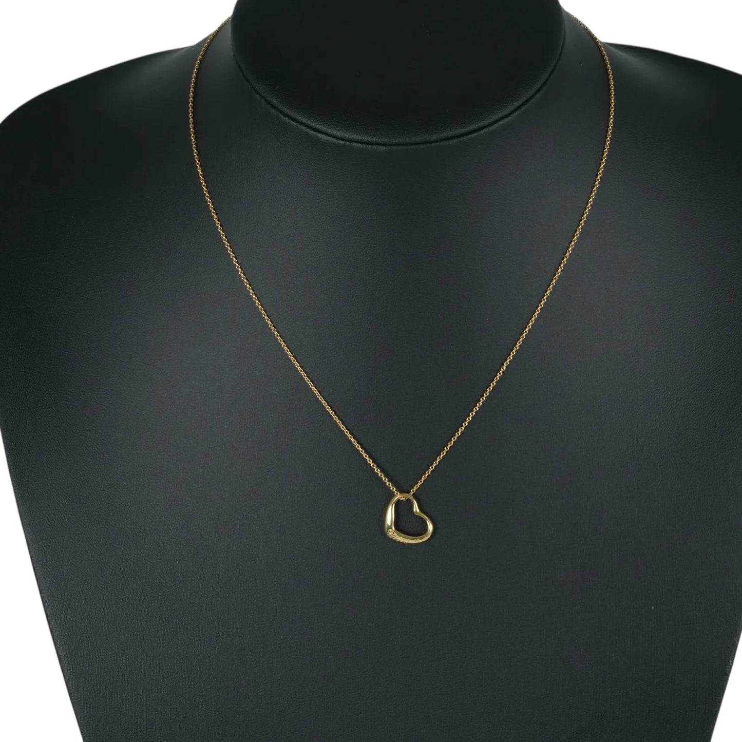 Tiffany Open Heart Mini Necklace - 18K Yellow Gold 