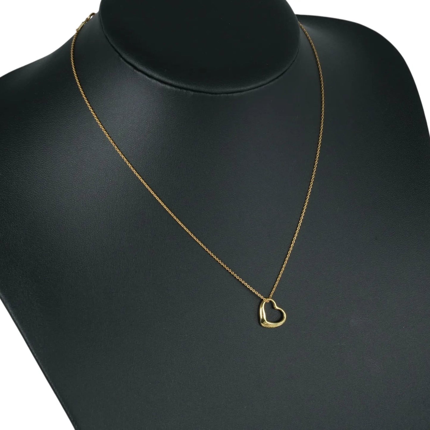 Tiffany Open Heart Mini Necklace - 18K Yellow Gold 