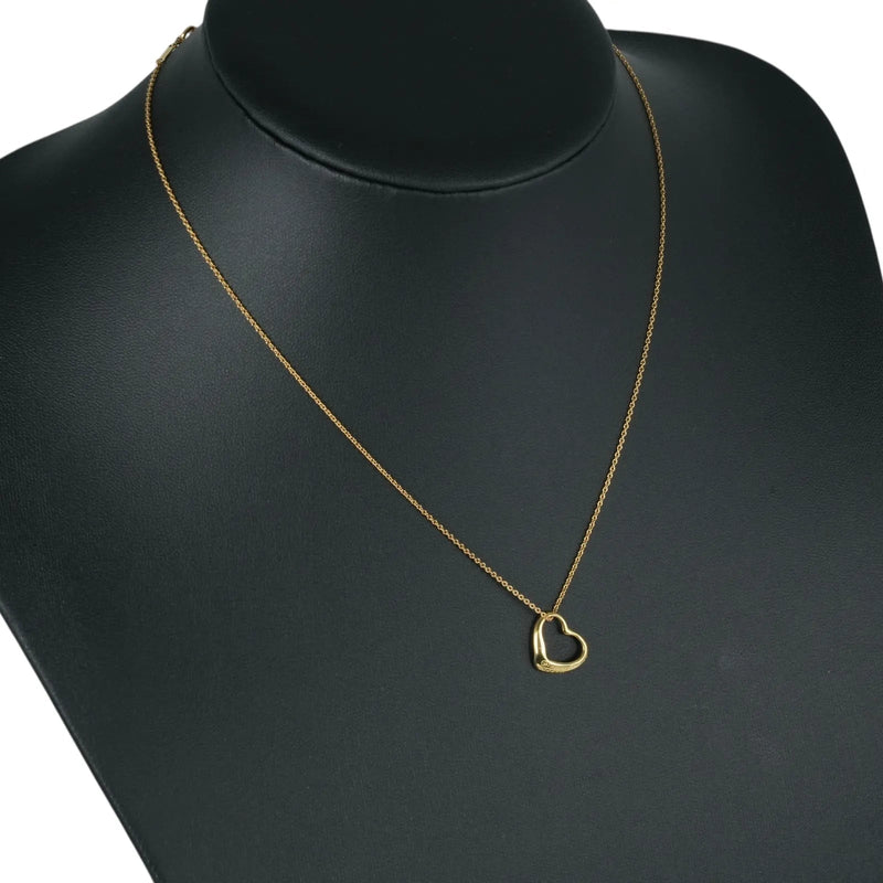 Tiffany Open Heart Mini Necklace - 18K Yellow Gold 