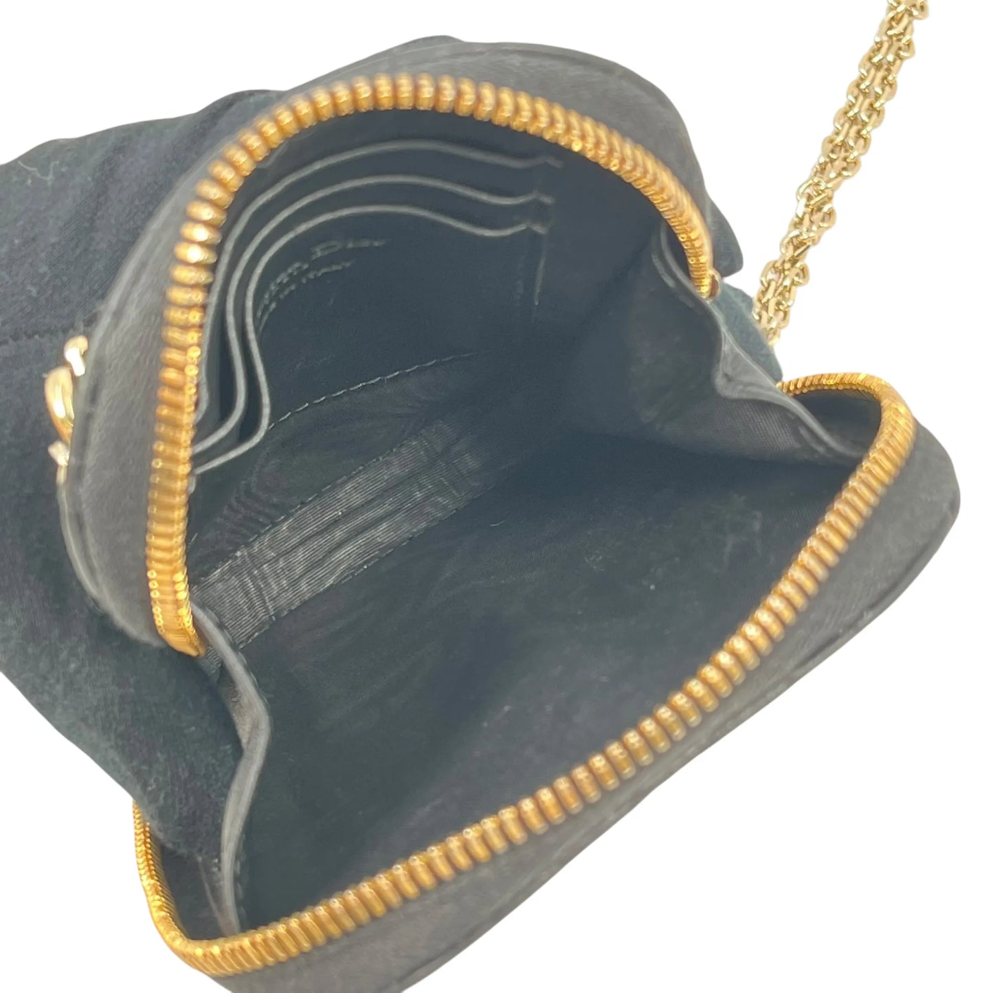 Dior Lady Dior Call In Dior Phone Case Chain Wallet Shoulder Bag - Black 