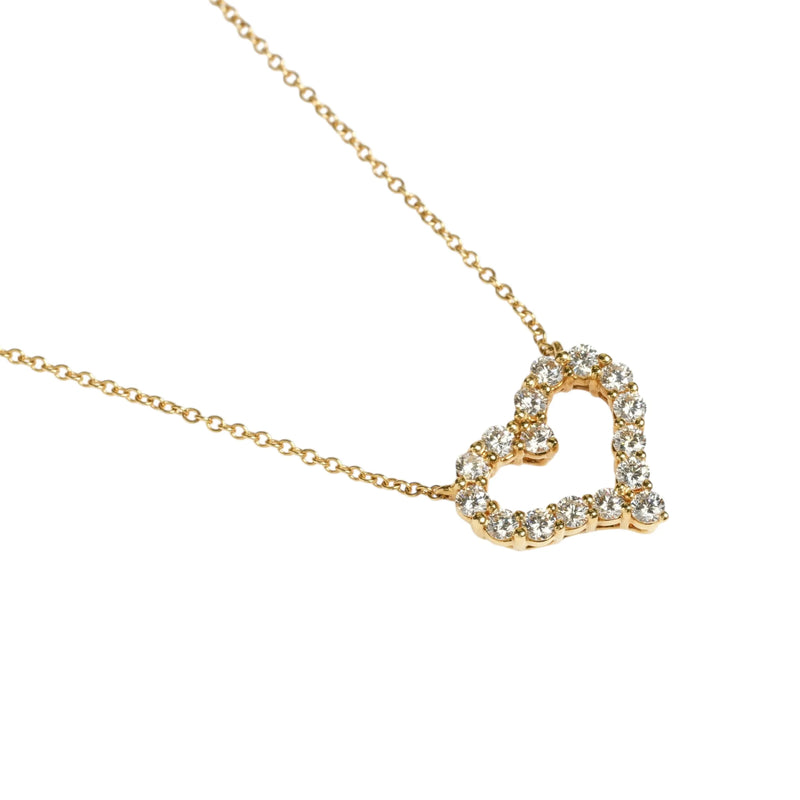 Tiffany & Co センチメンタル ハート ペンダント ネックレス - 18KYG