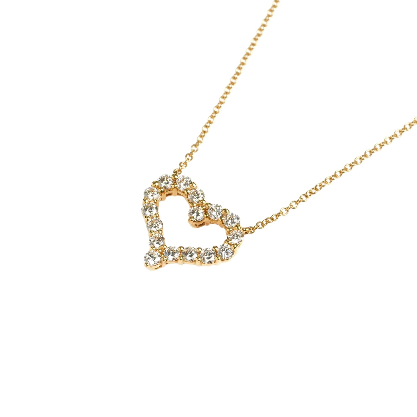 Tiffany & Co センチメンタル ハート ペンダント ネックレス - 18KYG