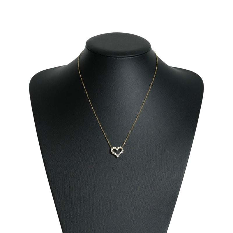 Tiffany & Co センチメンタル ハート ペンダント ネックレス - 18KYG