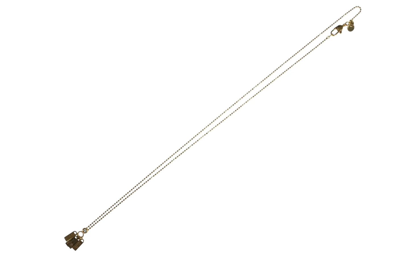 GUCCI ロゴ プレート 1ポイント ダイヤモンド ネックレス - 18KPG