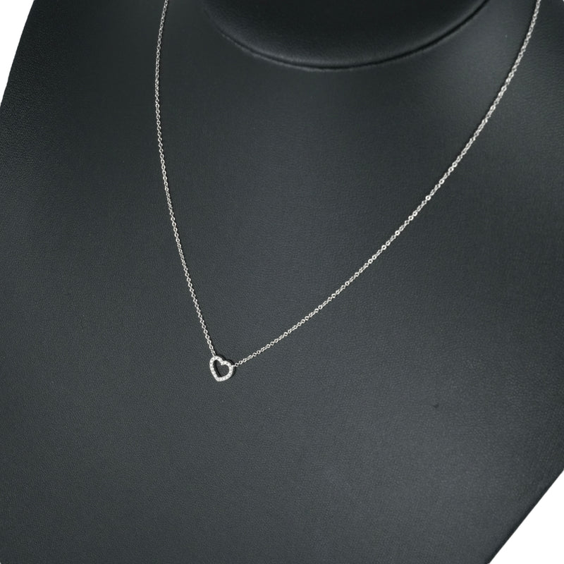 Tiffany メトロ ハート ネックレス - 18KWG