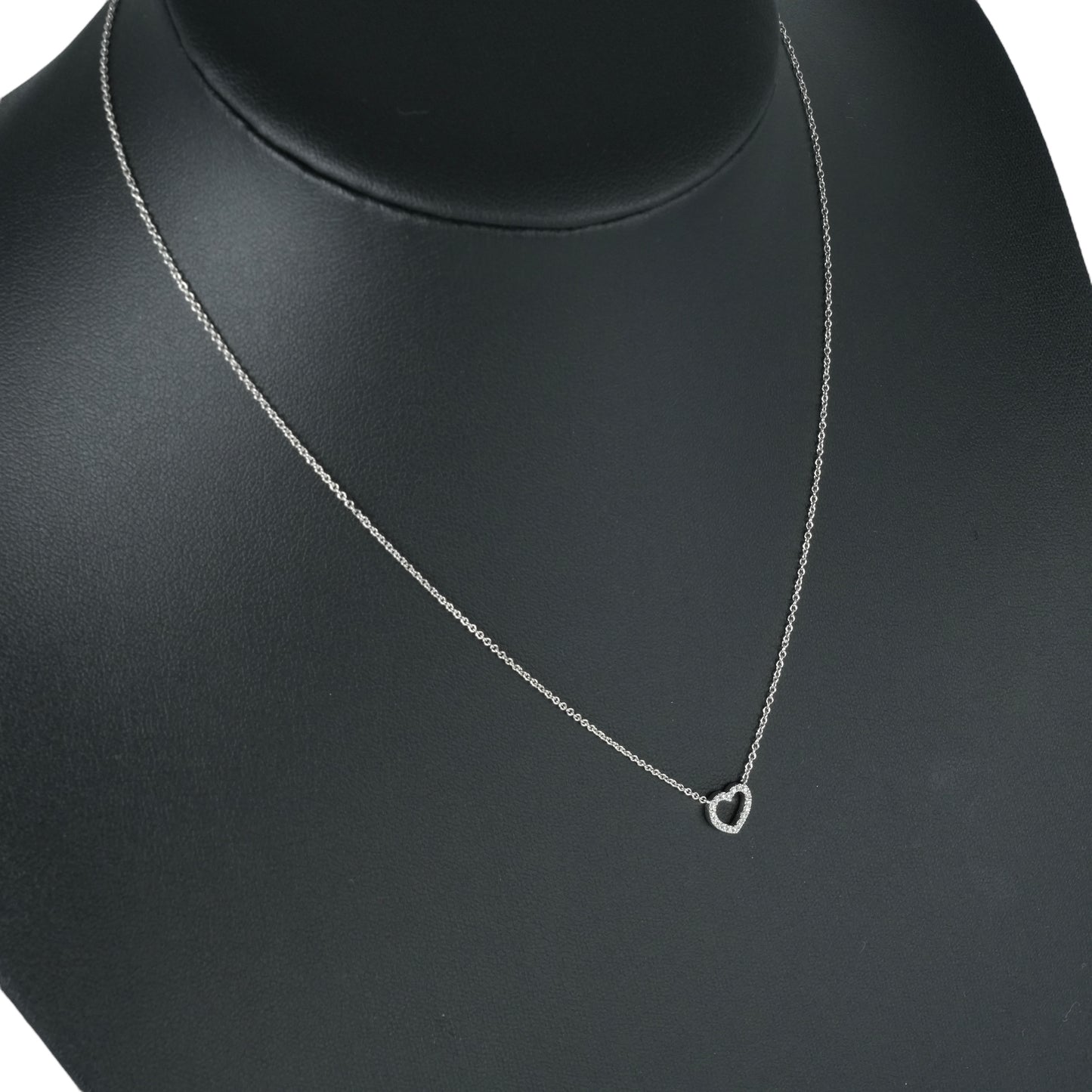 Tiffany メトロ ハート ネックレス - 18KWG