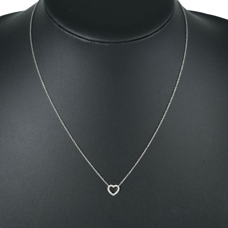 Tiffany メトロ ハート ネックレス - 18KWG