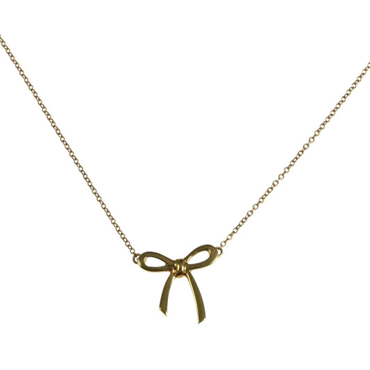 Tiffany ribbon necklace - 18KYG 