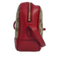 GUCCI GG Canvas and Leather Shoulder Bag - Red