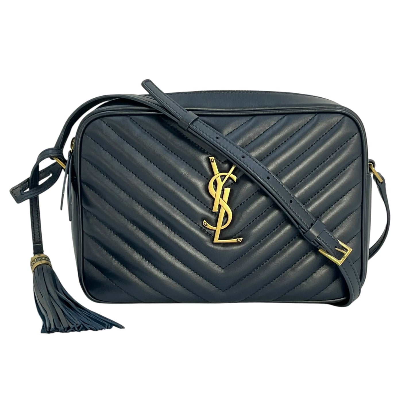 Saint Laurent ルー ミディアム ショルダーバッグ - ネイビー