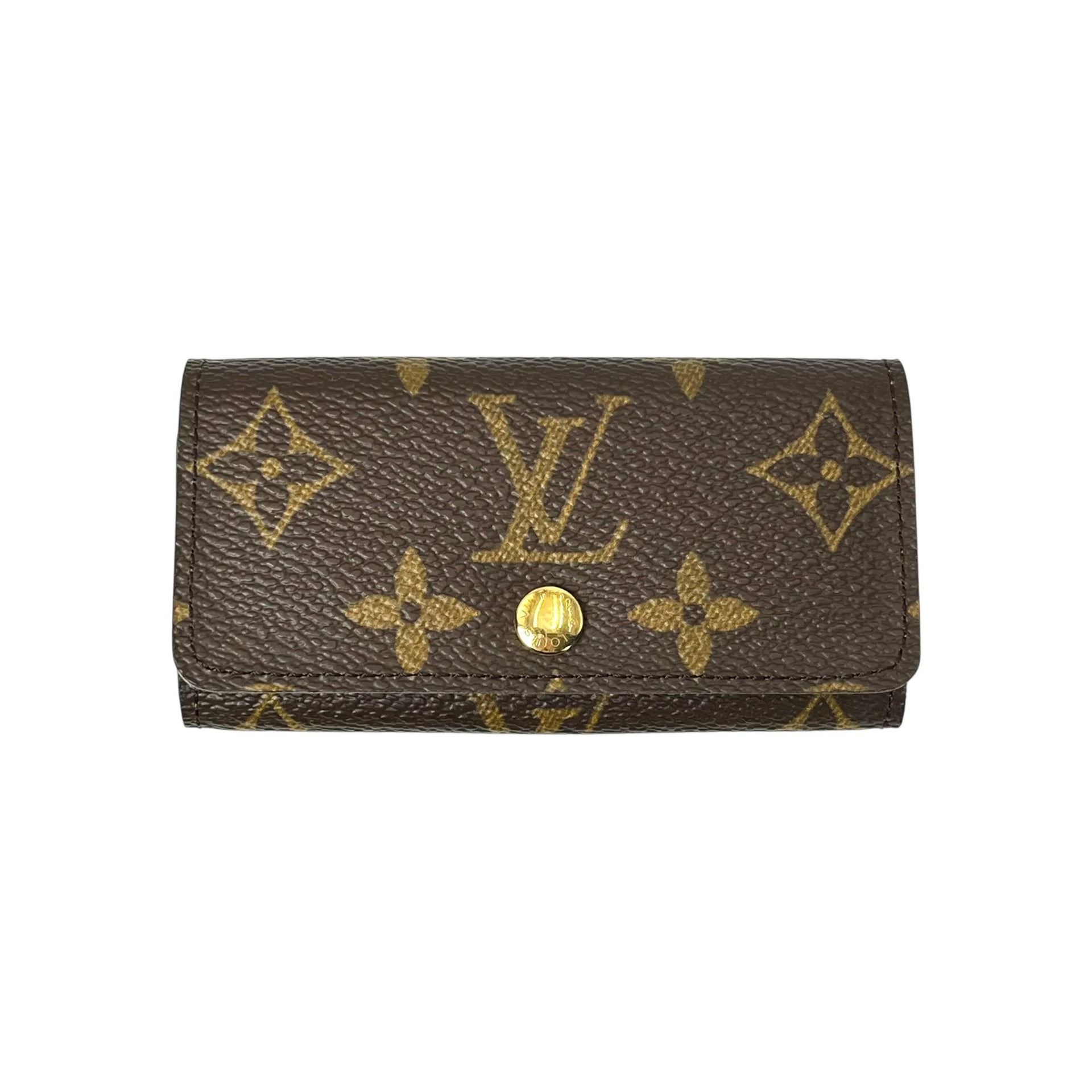 ルイヴィトン ミュルティクレ 4 モノグラム キーケース ブラウン コンパクト Louis Vuitton モノグラム ミュルティクレ4 キーケース - ブラウン