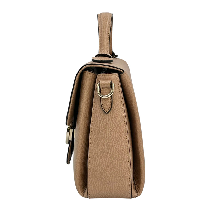 GUCCI Interlocking G Chain Shoulder Bag - Beige 