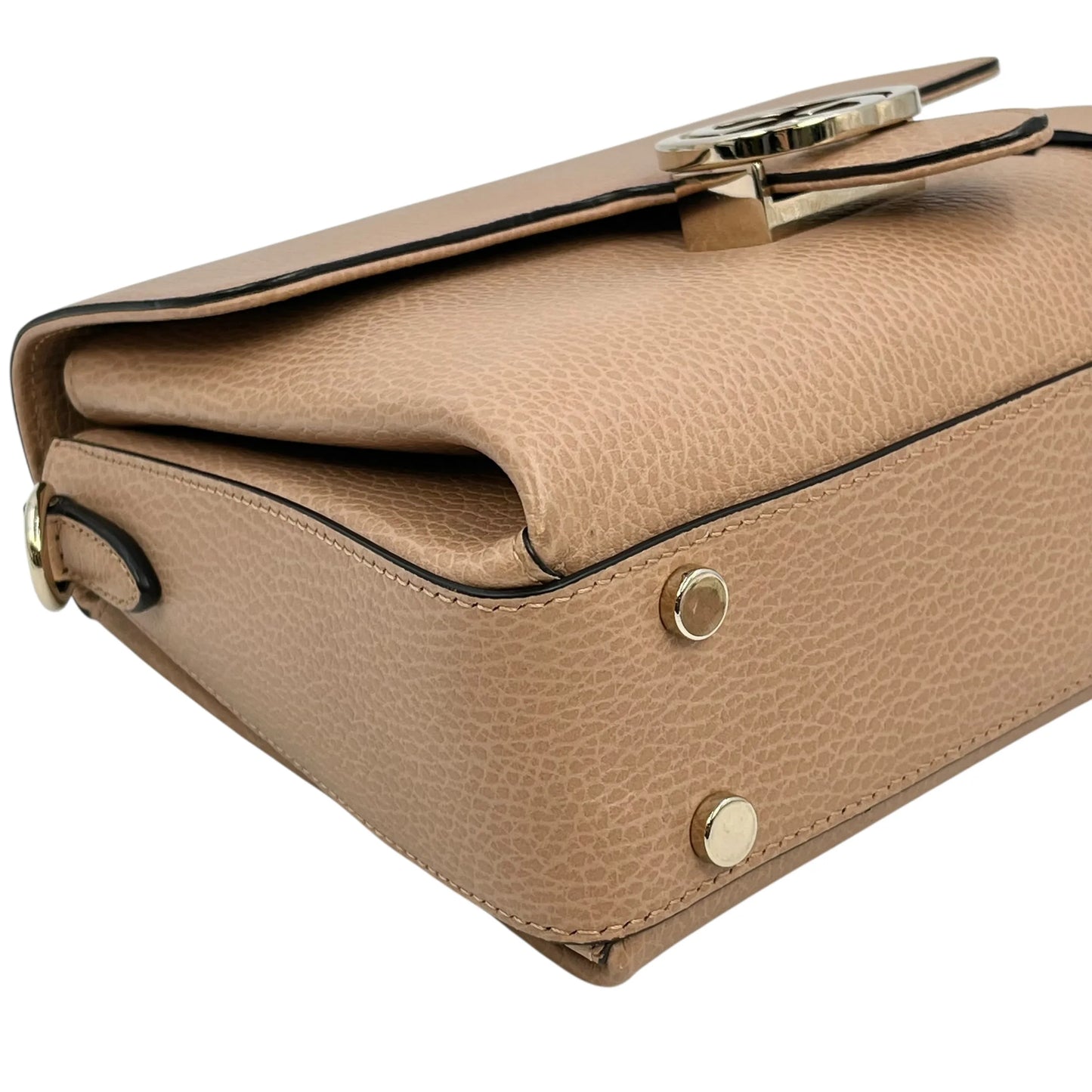 GUCCI Interlocking G Chain Shoulder Bag - Beige 