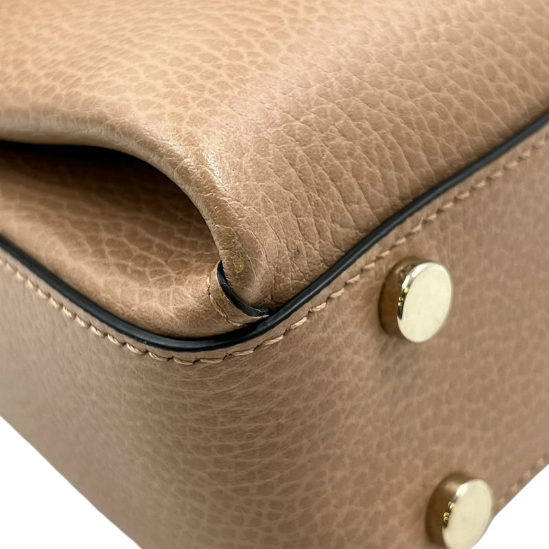 GUCCI Interlocking G Chain Shoulder Bag - Beige 