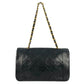 CHANEL Lambskin Matelassé Diana Flap 22 Chain Shoulder Bag - Black 