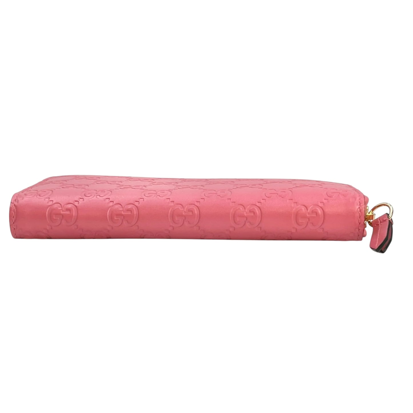 GUCCI Guccissima Round Zip Long Wallet - Pink 