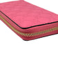 GUCCI Guccissima Round Zip Long Wallet - Pink 