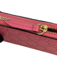 GUCCI Guccissima Round Zip Long Wallet - Pink 