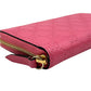 GUCCI Guccissima Round Zip Long Wallet - Pink 