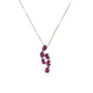 Ruby &amp; Diamond 0.05ct Necklace - 18KWG 