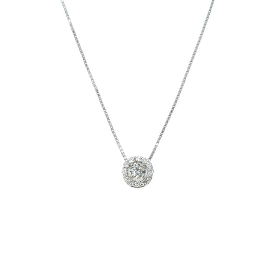 Diamond 0.214 0.14 Necklace - Pt900 / Pt850 
