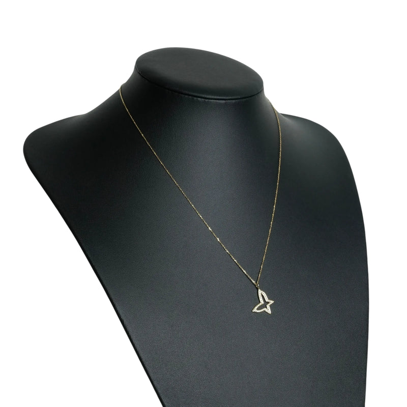 Butterfly Diamond 0.19ct Necklace - 18KYG 