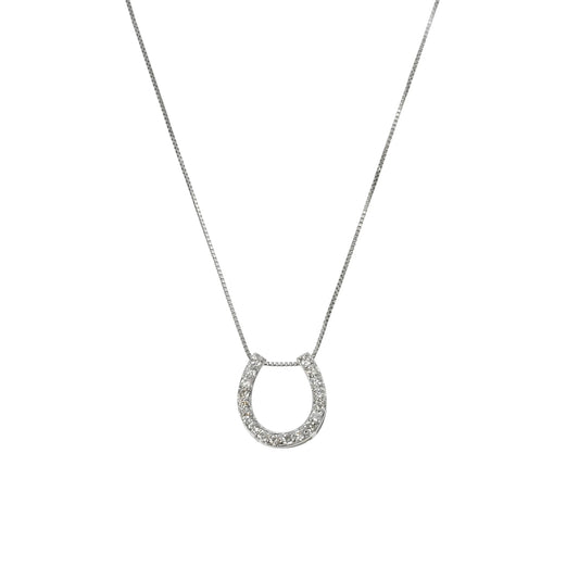 Horseshoe Necklace - 18KWG 